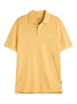 Polo Ecoalf Ted jaune pour homme