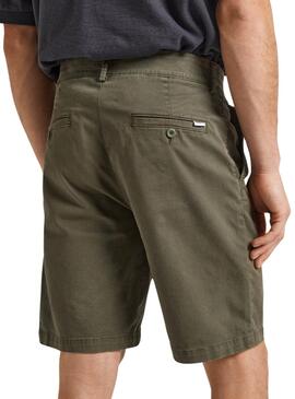 Shorts Pepe Jeans Regular Vert Pour Homme