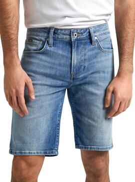 Shorts Pepe Jeans Slim Bleu pour Homme