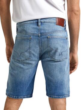 Shorts Pepe Jeans Slim Bleu pour Homme