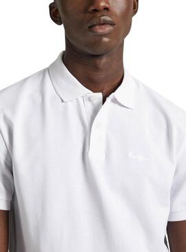Polo Pepe Jeans New Oliver Blanc Pour Homme
