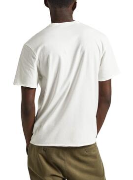 T-shirt Pepe Jeans Carrinson Blanc Pour Homme