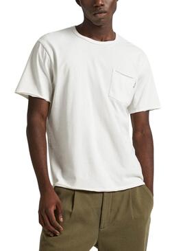 T-shirt Pepe Jeans Carrinson Blanc Pour Homme