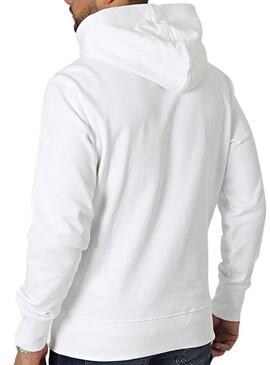Sweat à capuche Calvin Klein Jeans Institutional Hoodie Blanc