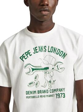Maillot Pepe Jeans Cedric Blanc Pour Homme