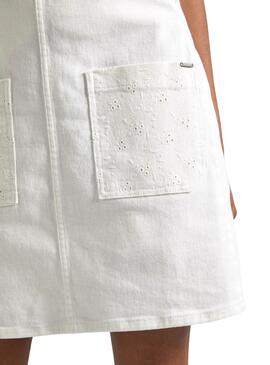 Robe Pepe Jeans Vesta Blanc pour Femme