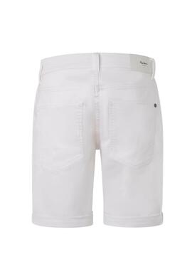 Shorts Pepe Jeans Slim Blanc Pour Homme