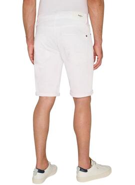 Shorts Pepe Jeans Slim Blanc Pour Homme