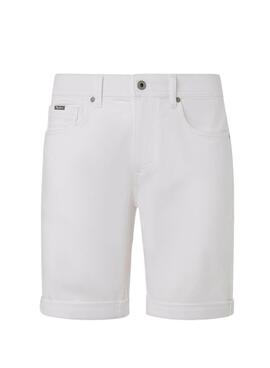 Shorts Pepe Jeans Slim Blanc Pour Homme