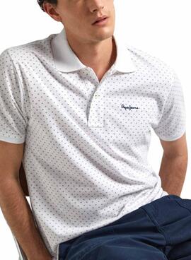Chemise Polo Pepe Jeans Hunter Blanc Pour Homme