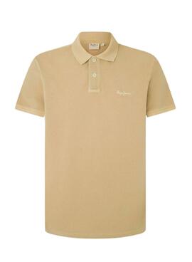 Chemise Polo Pepe Jeans New Oliver Beige Pour Homme