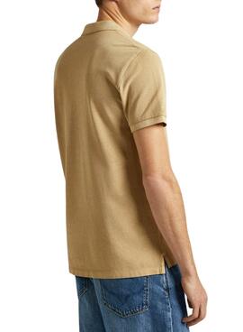 Chemise Polo Pepe Jeans New Oliver Beige Pour Homme