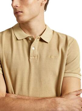 Chemise Polo Pepe Jeans New Oliver Beige Pour Homme