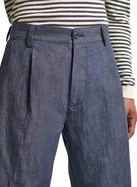 Pantalon Pepe Jeans Plisse Bleu Pour Homme