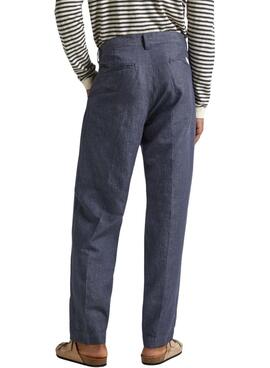 Pantalon Pepe Jeans Plisse Bleu Pour Homme