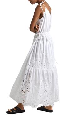 Robe Pepe Jeans Dusana Blanc Pour Femme