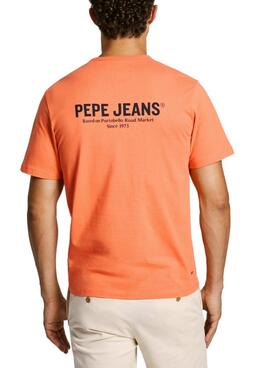 T-shirt Pepe Jeans orange pour homme