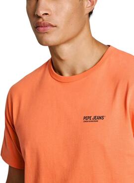 T-shirt Pepe Jeans orange pour homme