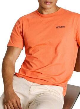 T-shirt Pepe Jeans orange pour homme