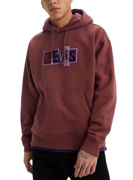 Sweatshirt Levi's Skate bordeaux pour homme