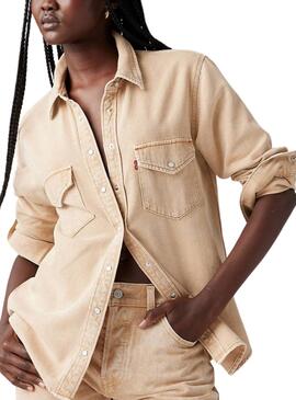 Chemise Levi's Western beige pour femme
