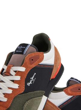 Chaussures Pepe Jeans London Grade vertes pour homme.