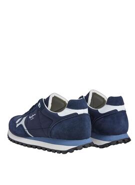 Chaussures Pepe Jeans Brit On bleu pour homme.