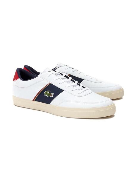 Lacoste court master white navy discount
