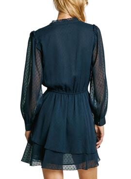 Robe Pepe Jeans Otto bleu marine pour femme