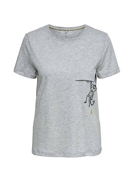 T-Shirt Only Polly Pocket Gris Femme 