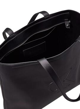 Sac à main Calvin Klein Jeans Sculpted tote noir pour femme