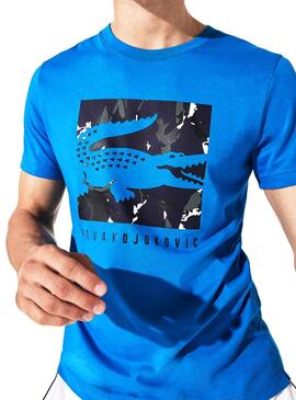 T-Shirt Lacoste Sport Novak Djokovic Bleu Homme