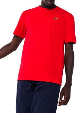 T-Shirt Lacoste Sport Tennis Rouge Homme