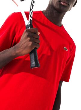 T-Shirt Lacoste Sport Tennis Rouge Homme