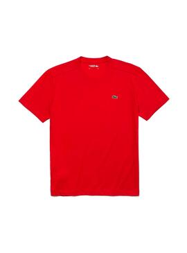 T-Shirt Lacoste Sport Tennis Rouge Homme