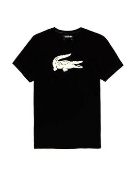 T-Shirt Lacoste Sport Croco Noir Surdimensionné
