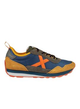 Chaussures Munich UM 74 bleu et moutarde pour homme