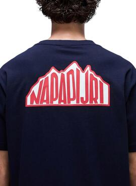 T-shirt Napapijri Linth bleu marine pour homme