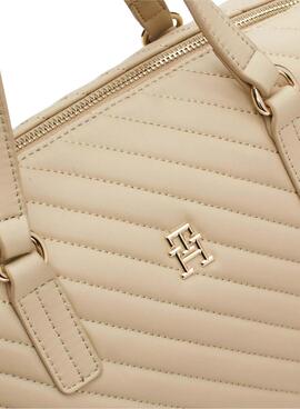 Sac à main Tommy Hilfiger matelassé beige Poppy pour femme