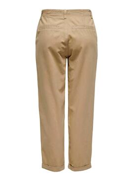 Pantalon Only Malfy beige pour femme
