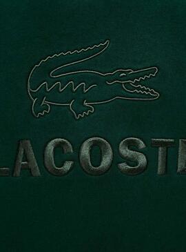 Sweat Lacoste Logo Brodé Vert Homme