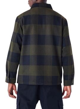 Chemise surchemise New Era Shacket verte pour homme
