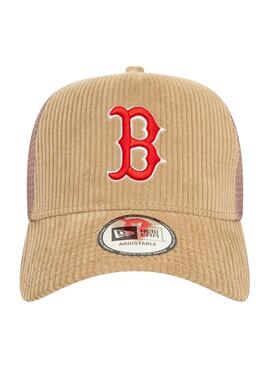 Casquette New Era Cord Trucker beige pour femme et homme