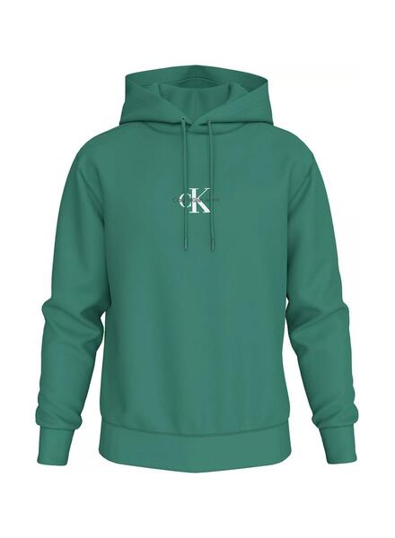 Sweat Calvin Klein Jeans Monologo vert pour homme