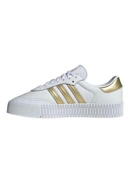 Baskets Adidas Sambarose W Blanc Gold Femme