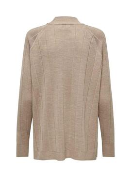 Pull en tricot Only Tess beige pour femme