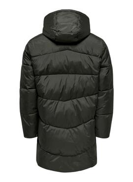 Manteau matelassé Only and Sons Jonas vert pour homme