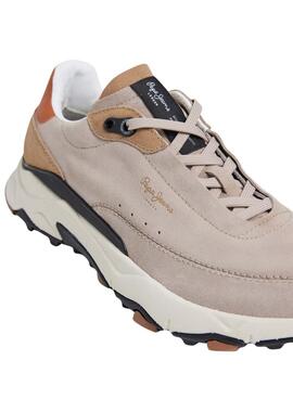 Chaussures Pepe Jeans James beige pour homme