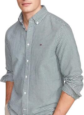Chemise Tommy Hilfiger Gingham verte et blanche pour homme