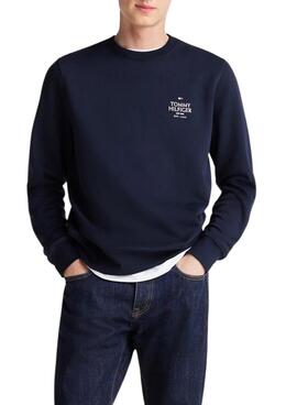 Sweatshirt Tommy Hilfiger Stack marine pour homme